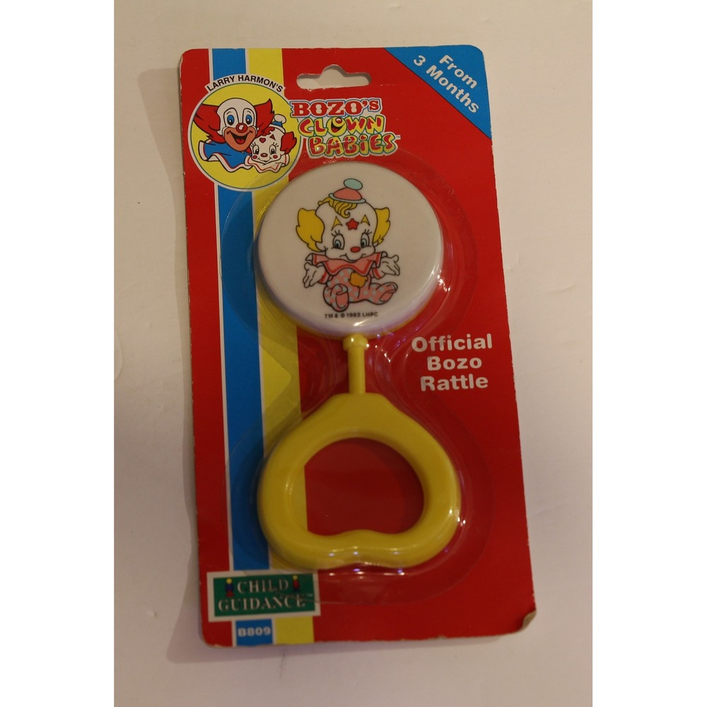 Bozo's Clown Babies Larry Harmon Rattle Vintage New old Stock 1992 Remco Baby